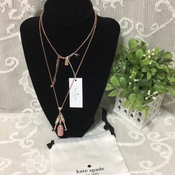 Kate Spade Make Magic Champagne Cluster Necklace - Picture 3 of 8